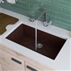 ALFI brand Undermount Kitchen Sink - Single Bowl - 29.88-in x 17.13-in - Brown