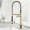 VIGO Zurich Pull-Down Spray Kitchen Faucet - Matte Brushed Gold