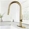 VIGO Greenwich Pull-Down Spray Kitchen Faucet and Deck Plate
