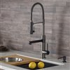 Kraus Artec Pro Pull-Down Kitchen Faucet-Single Handle-Matte Black/Black