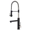 Kraus Artec Pro Pull-Down Kitchen Faucet - Single Handle - Stainless Steel/Matte Black