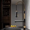 Kraus Artec Pro Pull-Down Kitchen Faucet-Single Handle-Brushed Gold/Matte Black