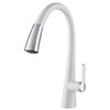 Kraus Nolen Pull-Down Kitchen Faucet-Dual Function-Single Handle-Chrome/White