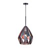 CWI Lighting Oxide 1 Light Down Pendant - Black and Copper Finish - 16-in