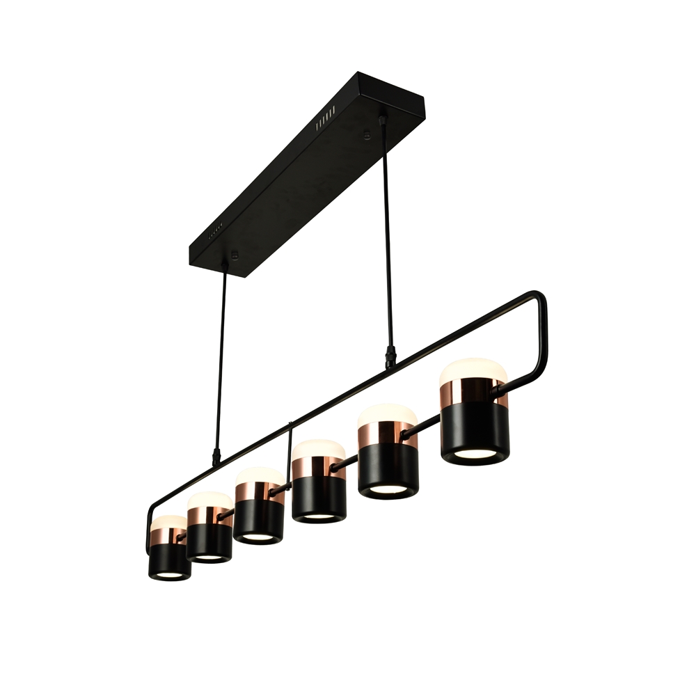 Image of CWI Lighting Moxie LED Pool Table Light - Black Finish - 7-in x 45-in