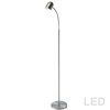 Dainolite Floor Lamp - 1-LED Light - Satin Chrome