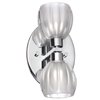 Dainolite Signature Floral Wall Sconce - 2-Light - 4.5-in - Polished Chrome