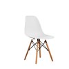 Soho Eiffel Dining Chair - White and Natural Wood - Set of 2