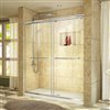 DreamLine Charisma Shower Door/Base Kit - 60-in - Chrome/White