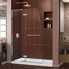 DreamLine Aqua Ultra Shower Door/Base - 60-in x 74-in - Chrome