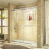 DreamLine Charisma Shower Door and Base - 60-in - Chrome/White