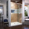DreamLine Flex Pivot Shower/Tub Door and Base - 36-in x 48-in - Chrome