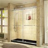 DreamLine Contemporary Shower Door/ Base - 60-in - Chrome