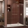 DreamLine Aqua Ultra Shower Door and Base - 60-in - Nickel