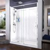 DreamLine Flex Shower Door and Base Kit - 60-in x 76-in - Chrome