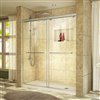 DreamLine Charisma Glass Shower Door and Base - 60-in - Nickel