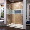 DreamLine Flex Pivot Shower Door/Base - 36-in x 60-in - Nickel