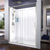 DreamLine Flex Shower Door and Base Kit - 60-in - Nickel