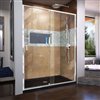 DreamLine Flex Framed Shower Door/Base - 36-in x 60-in - Chrome