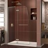 DreamLine Aqua Ultra Shower Door and Base Kit - 60-in - Nickel