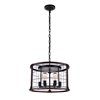 CWI Lighting Fetto 6 Light Drum Shade Pendant with Black finish