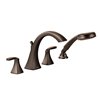 MOEN Voss Roman Tub Faucet With Hand Shower - 2-Handle - Oil Rubbed Bronze (Valve Sold Separately)