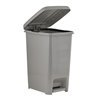Superio Trash Can - Step Lid - 21-in - 42-L - Light Grey