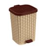 Superio Trash Can - Step Lid - 10.5-in - 6-L - Brown/Beige