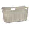 Superio Wicker Curved Laundry Basket - 22-in x 18-in - Off-white