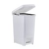 Superio Trash Can - Step Lid - 21-in - 42-L - White