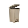 Superio Trash Can - Step Lid - 13-in - 10-L - Beige