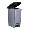 Superio Trash Can - Step Lid - 21-in - 42-L - Grey