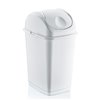 Superio Trash Can - Swing/Push Lid - 8.5-in - 5-L - White