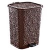 Superio Trash Can - Step Lid - 27-L - Brown