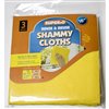 Superio Shammy Cloth - 16-in - Yellow - Pack of 3