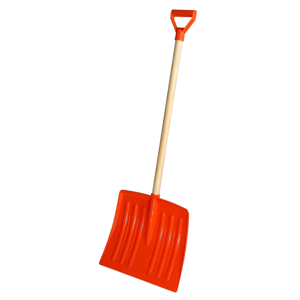 Superio Kids Snow Shovel with Wooden Handle - Red