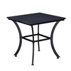 Oakland Living Square Modern Faux Wood Dining Table - 25-in - Steel - Black
