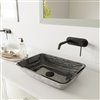 VIGO Titanium Grey Bathroom Sink - 13-in - Matte Black Faucet