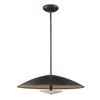 Acclaim Lighting Aurora LED Pendant Light in Oil-Rubbed Bronze with Antique Gold inside