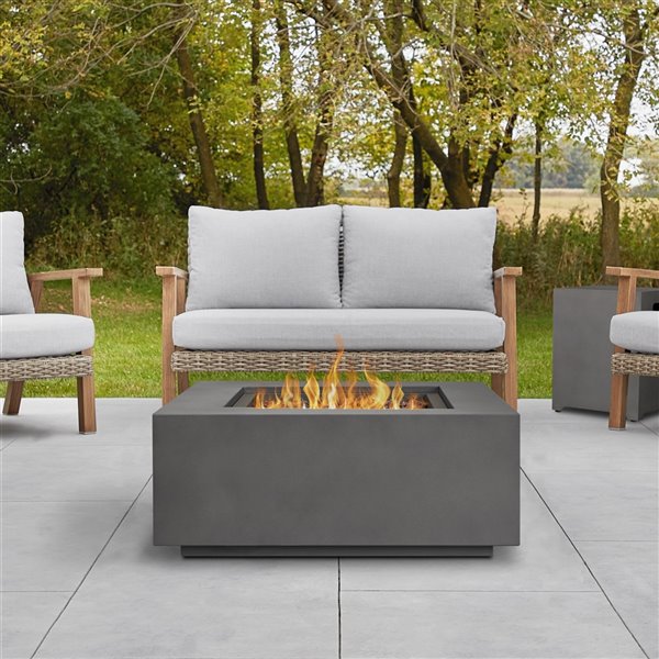 Real Flame Aegean Square Lp Outdoor Gas, Convert Outdoor Fire Pit To Gas