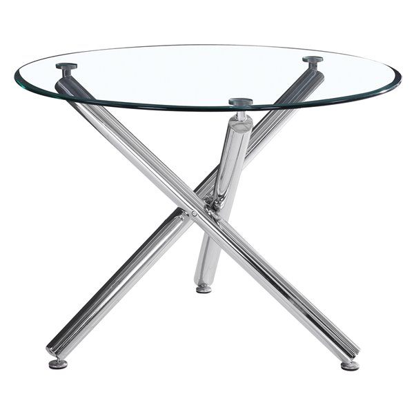 Whi Contemporary Round Glass Dining, Round Glass Dining Table Canada