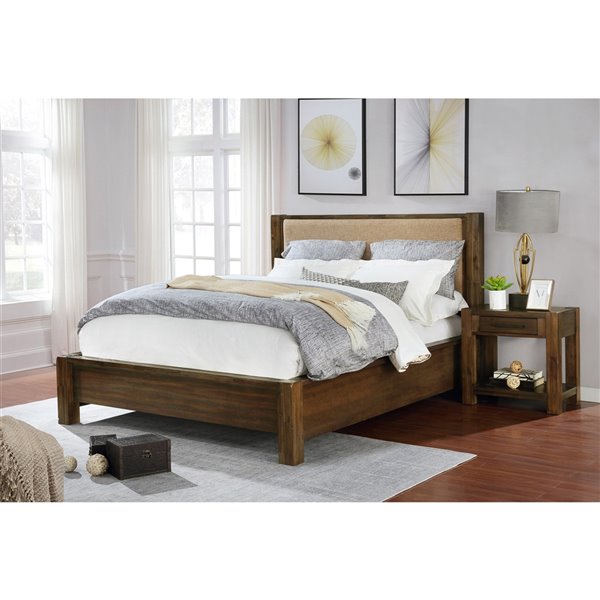 Whi Solid Wood Platform Bed Walnut, Meadow Queen Platform Bed