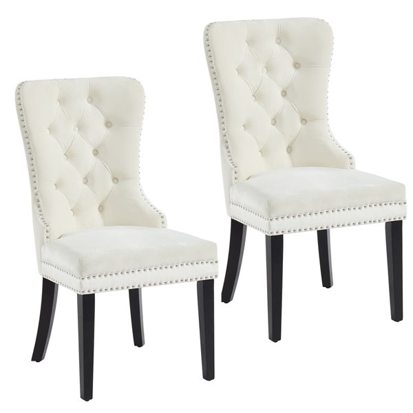 Nspire Rizzo Velvet Tufted Side Chair, Dorel Living Clairborne Upholstered Dining Chair
