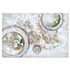 Gild Design House Continunation III Abstract Wall Art - Pastel Greens/Reds/Silver Leafing - 47-in x 32-in