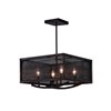 CWI Lighting Calypso 4-Light Chandelier with Antique Copper Finish - 21-in x 11-in