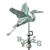 Good Directions Blue Heron Cottage Weathervane with Roof Mount - 26-in - Verdigris Copper