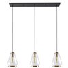 Beldi Hopewell Collection 3-Light Pendant Light - Black and Gold