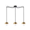Beldi Canaries Collection 3-Light Pendant Light - Black and Golden