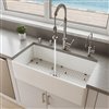 ALFI brand ABF3618 36-in White Thin Wall Single Bowl Fireclay Kitchen Farm Sink