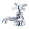 Central Brass Cross Handle Basin Faucet - Polished Chrome